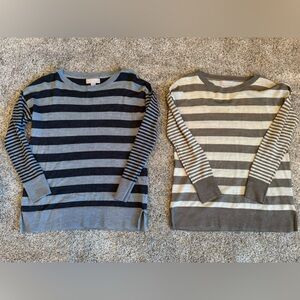 Banana Republic Striped Long Sleeve Sweaters, 100% Merino Wool, XS!